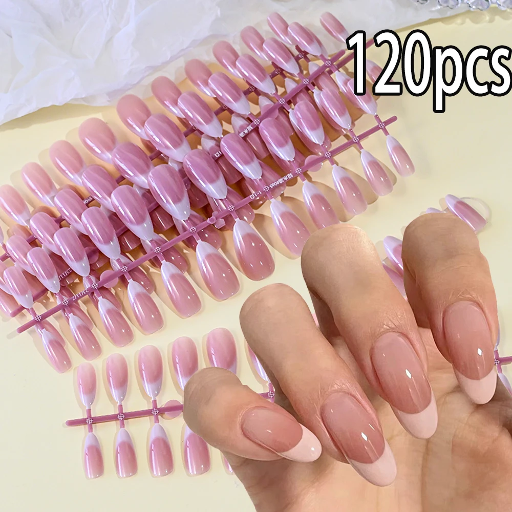 120pcs French Medium Almond Fake Nails Gradient Pink Full Cover French Press On Nails DIY Nail Extension Tips For Women Girls
120pcs French Medium Almond Fake Nails Gradient Pink Full Cover French Press On Nails DIY Nail Extension Tips For Women Girls