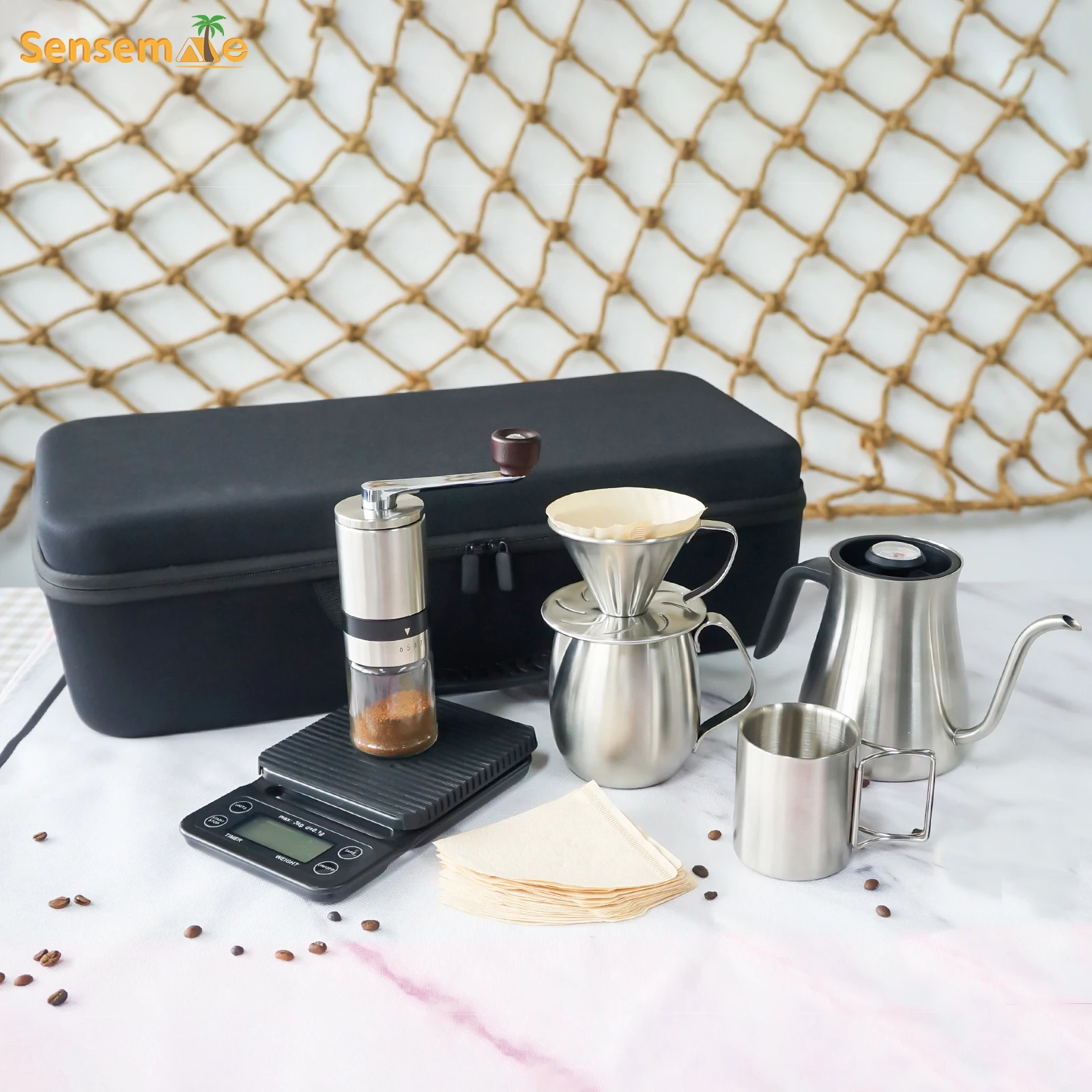Travel Coffee Gift Set, Pour Over, New, 2023 ,Silver,7 in 1 Christmas gift
Travel Coffee Gift Set, Pour Over, New, 2023 ,Silver,7 in 1 Christmas gift