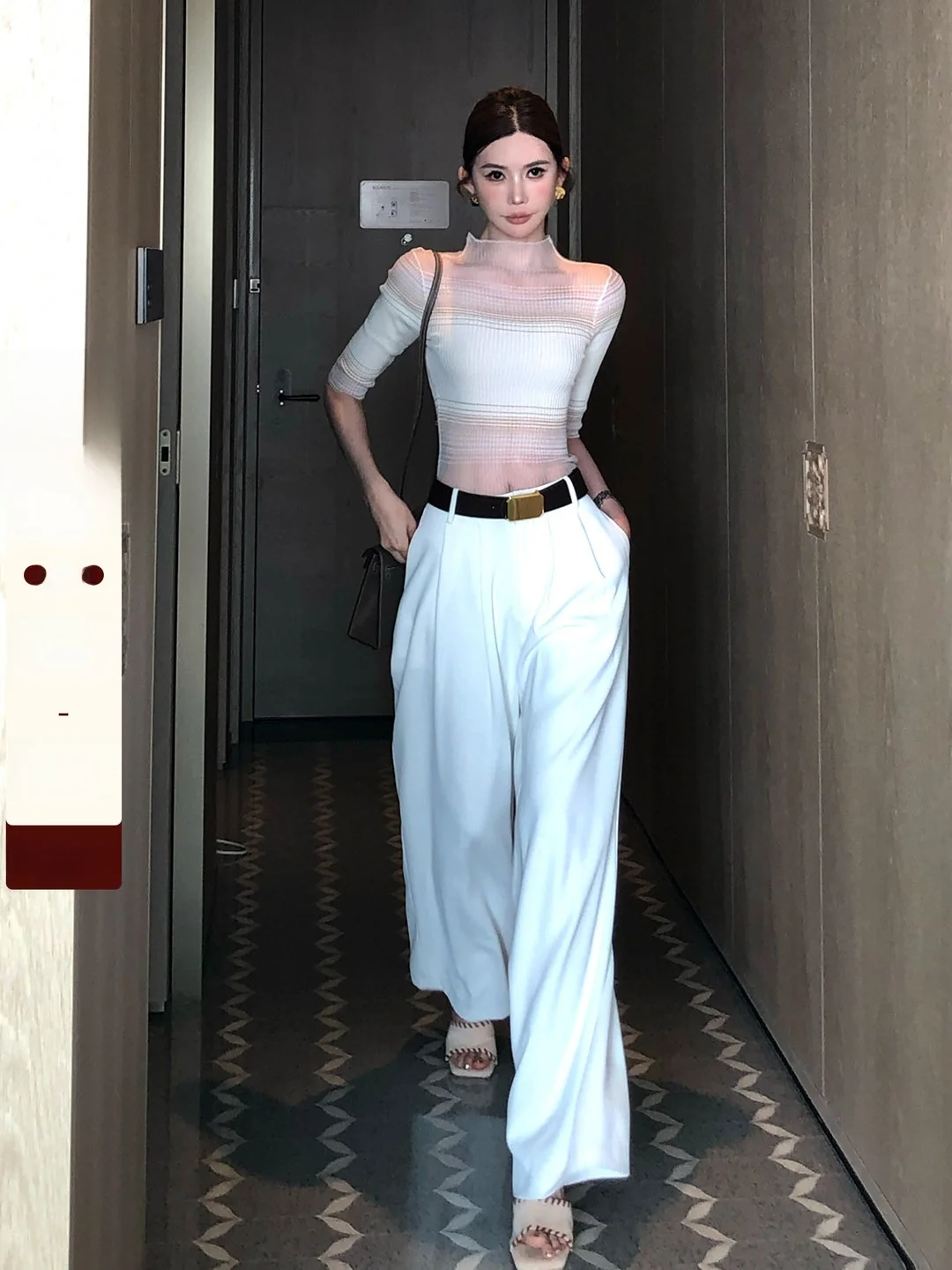 Белые брюки Ele для женщин: повседневные, с высокой талией, стройнящие, струящиеся, летние, модные, универсальные, из дышащего хлопка, свободного кроя
Белые брюки Ele для женщин: повседневные, с высокой талией, стройнящие, струящиеся, летние, модные, универсальные, из дышащего хлопка, свободного кроя