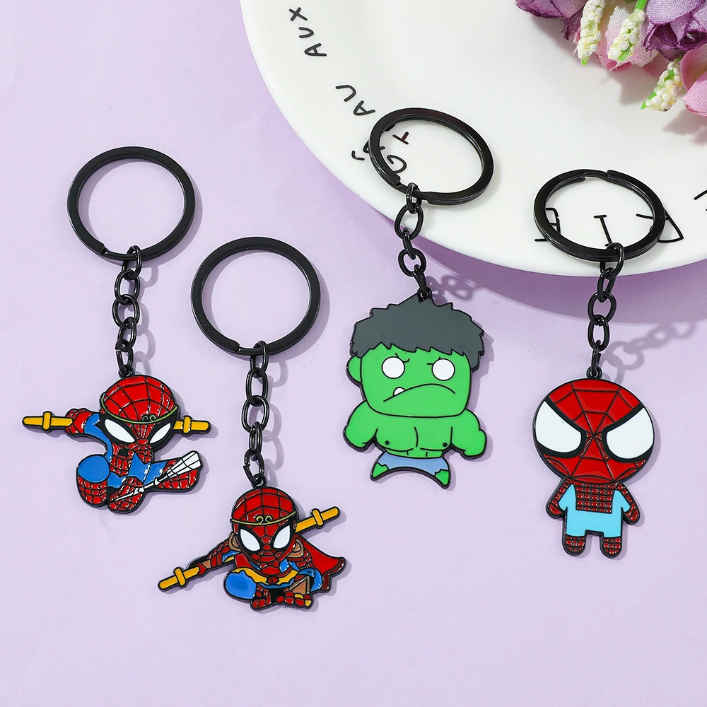 Superhero Spiderman Keychains Avengers Figure Spider Man Keyrings Anime Metal Enamel Pendant Key Chains
Superhero Spiderman Keychains Avengers Figure Spider Man Keyrings Anime Metal Enamel Pendant Key Chains