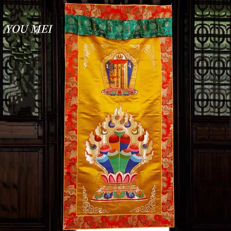 Tibetan-Style Door Curtain for Home, Nepalese Handmade Embroidery,Auspicious Ten Freedom Patterns, Partition art Hanging Curtain
Tibetan-Style Door Curtain for Home, Nepalese Handmade Embroidery,Auspicious Ten Freedom Patterns, Partition art Hanging Curtain