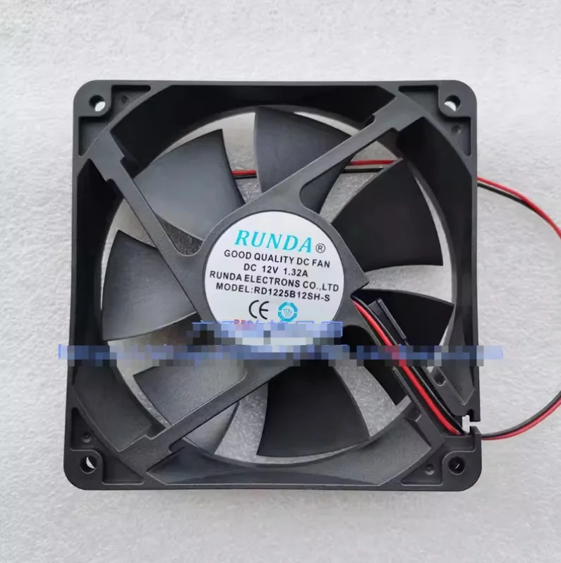 RUNDA RD1225B12SH-S DC 12V 1.32A 120x120x25mm 2-Wire Cooling Fan
RUNDA RD1225B12SH-S DC 12V 1.32A 120x120x25mm 2-Wire Cooling Fan