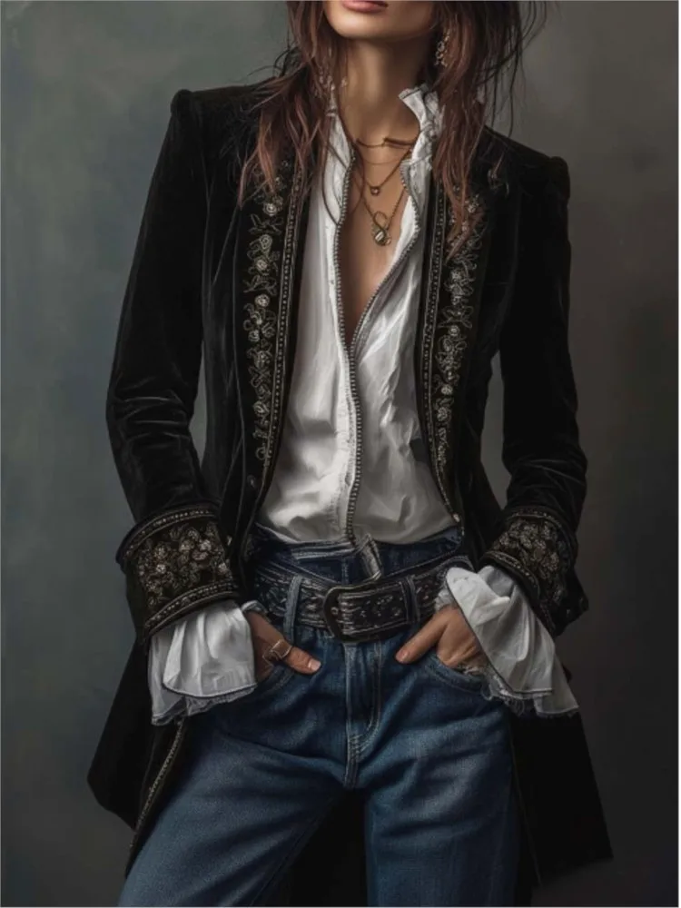 Vintage Print Coat For Women Fashion Long Sleeve Loose Coats Tops Lady Boho Holiday Streetwear Clubwear Women's Clothing Autumn
Vintage Print Coat For Women Fashion Long Sleeve Loose Coats Tops Lady Boho Holiday Streetwear Clubwear Women's Clothing Autumn