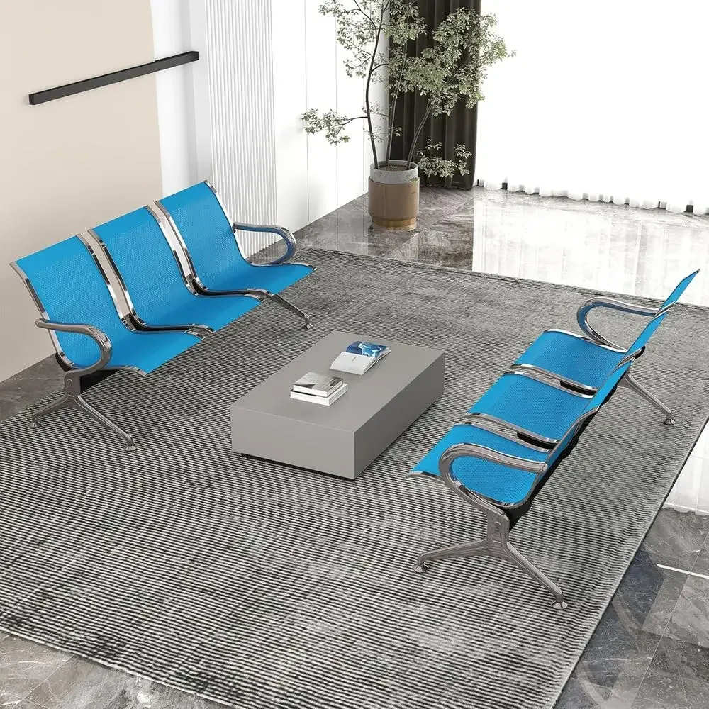 Blue Set of 2 Armrest Chairs for Waiting Areas in Airports, Hospitals, and Barbershops
Blue Set of 2 Armrest Chairs for Waiting Areas in Airports, Hospitals, and Barbershops