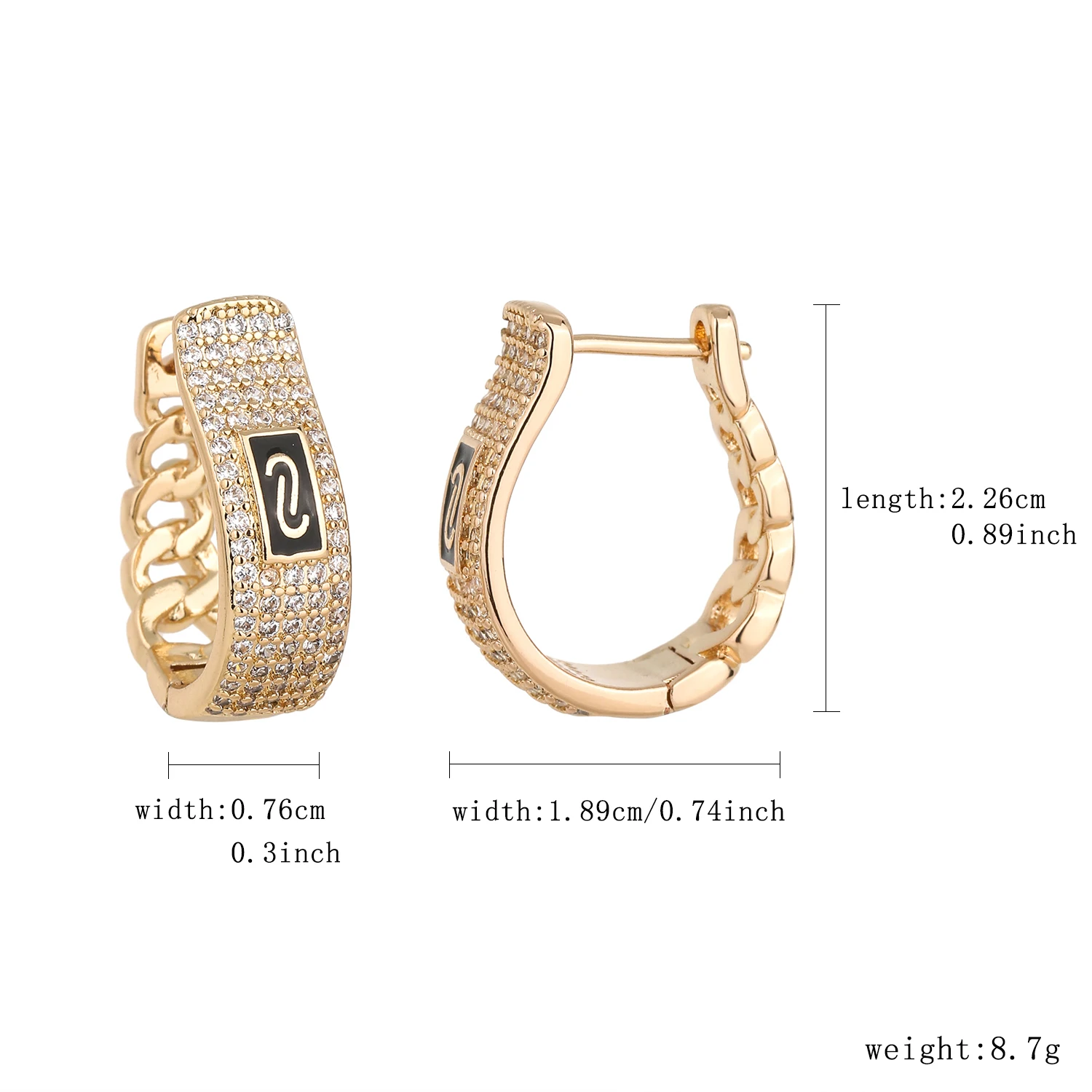 Charm New Monaco Earrings 14K Gold Plated Brass Shiny Women's Earrings Free Shipping
Charm New Monaco Earrings 14K Gold Plated Brass Shiny Women's Earrings Free Shipping