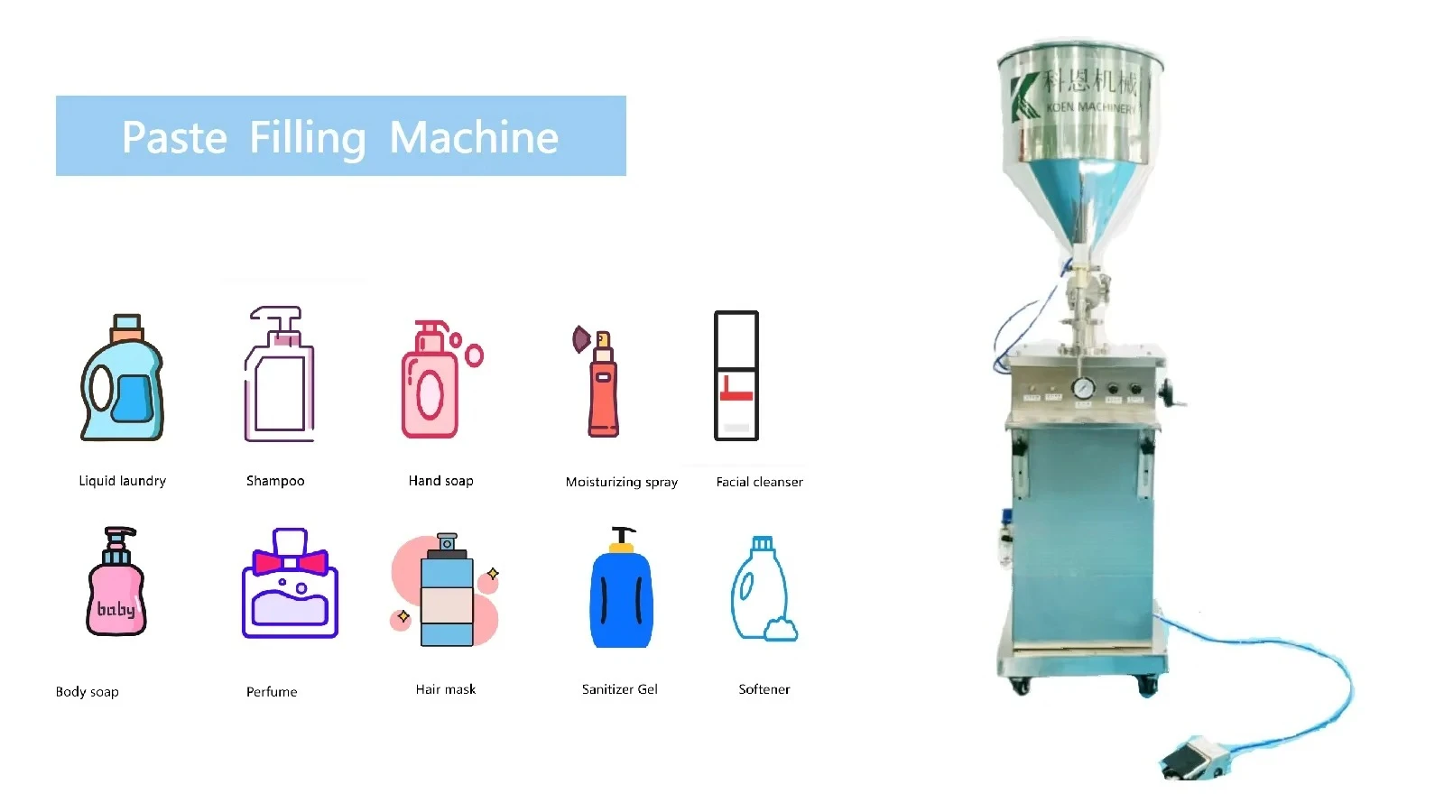 50ml 100ml 150ml 300ml Piston Essential Oil Cosmetics Lotion Cream Bottle Paste Liquid Filling Machine
50ml 100ml 150ml 300ml Piston Essential Oil Cosmetics Lotion Cream Bottle Paste Liquid Filling Machine