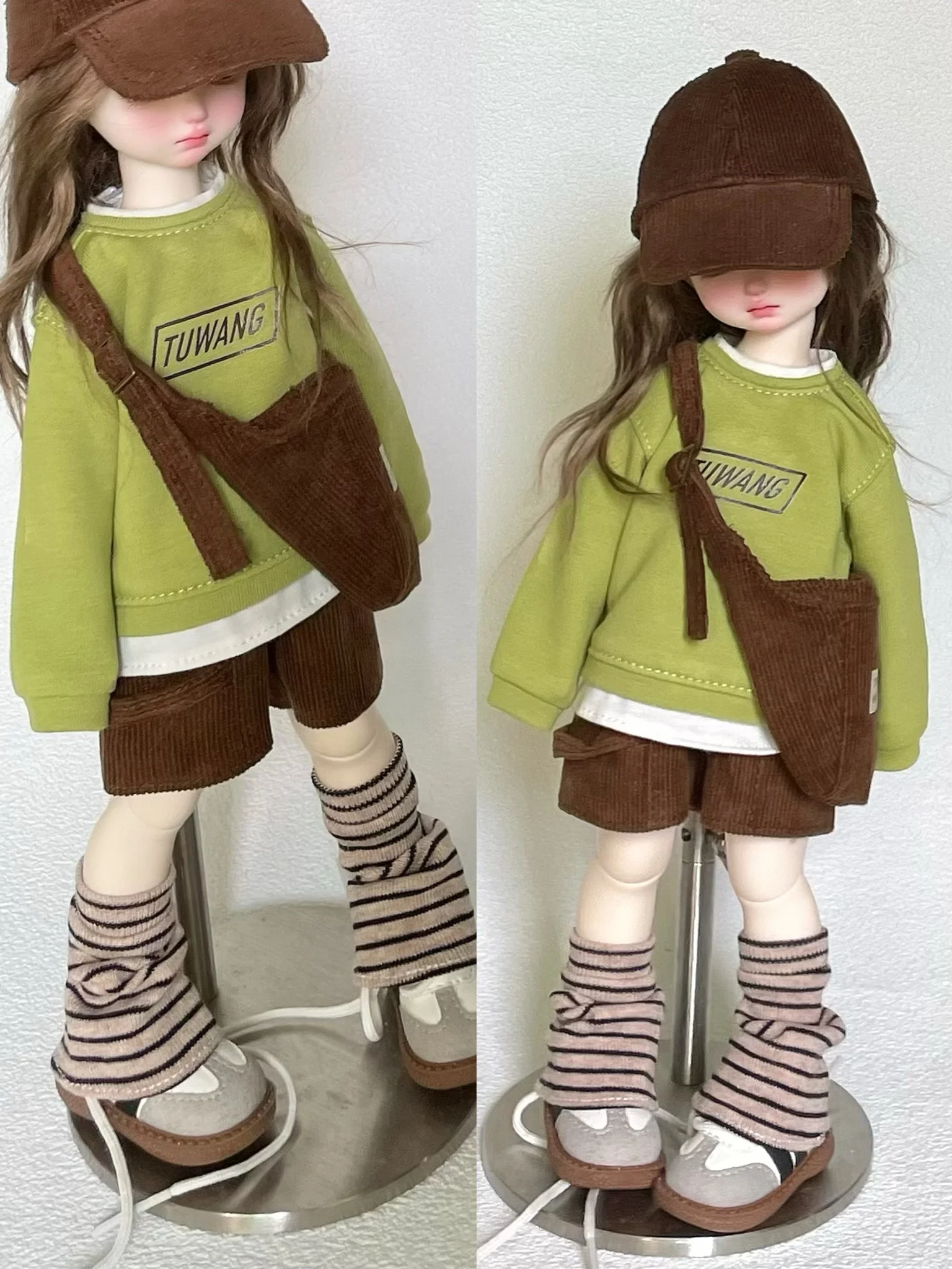 BJD (1/6 BJD Doll Clothes) Baby Clothes Fake Two-Piece Hoodie Corduroy Shorts Bag Leg Covers Muffs Cap
BJD (1/6 BJD Doll Clothes) Baby Clothes Fake Two-Piece Hoodie Corduroy Shorts Bag Leg Covers Muffs Cap
