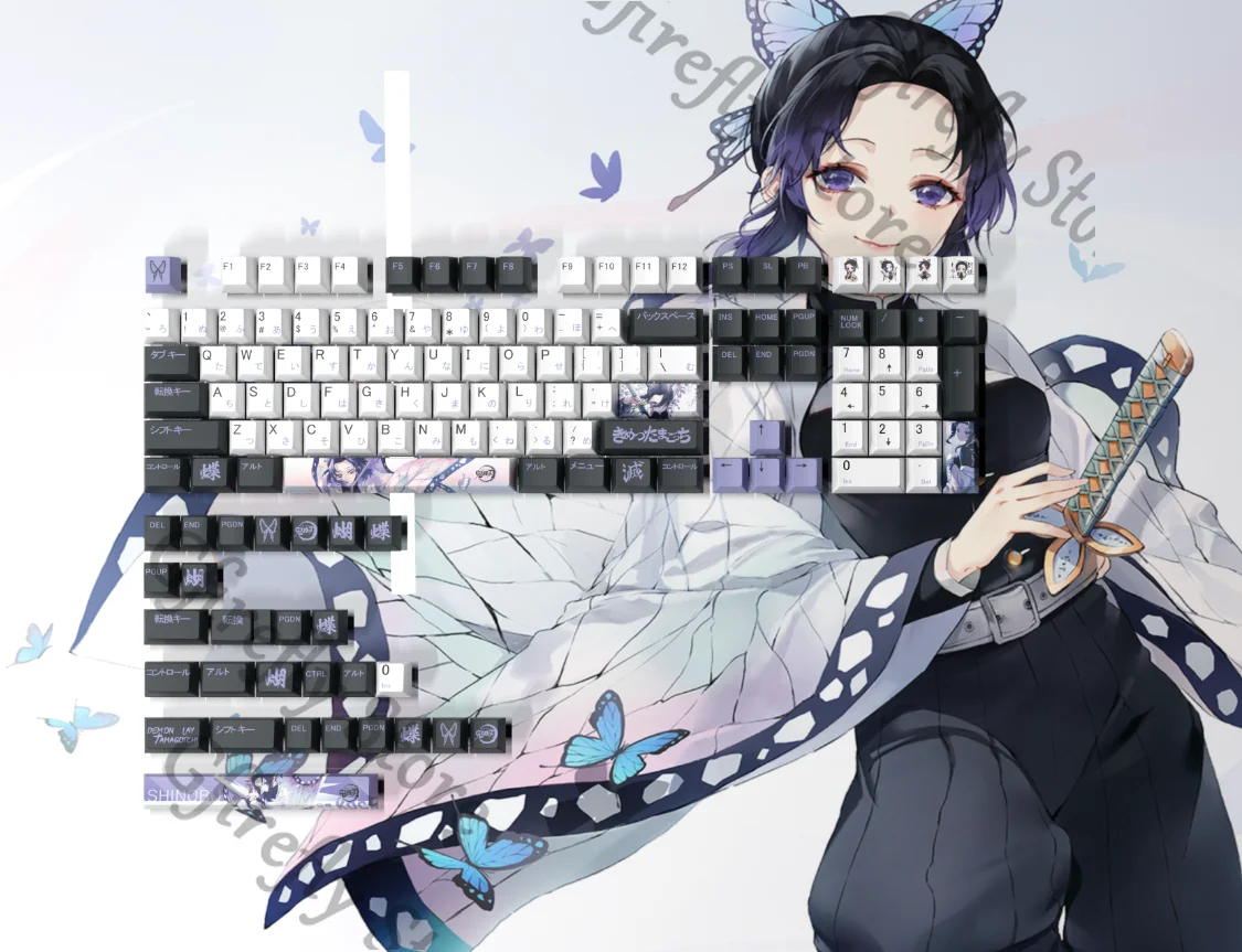 Demon Slayer косплей аниме механическая клавиатура колпачок Kochou Shinobu компьютер трехмерное ремесло подарки для мальчиков талисман
Demon Slayer косплей аниме механическая клавиатура колпачок Kochou Shinobu компьютер трехмерное ремесло подарки для мальчиков талисман