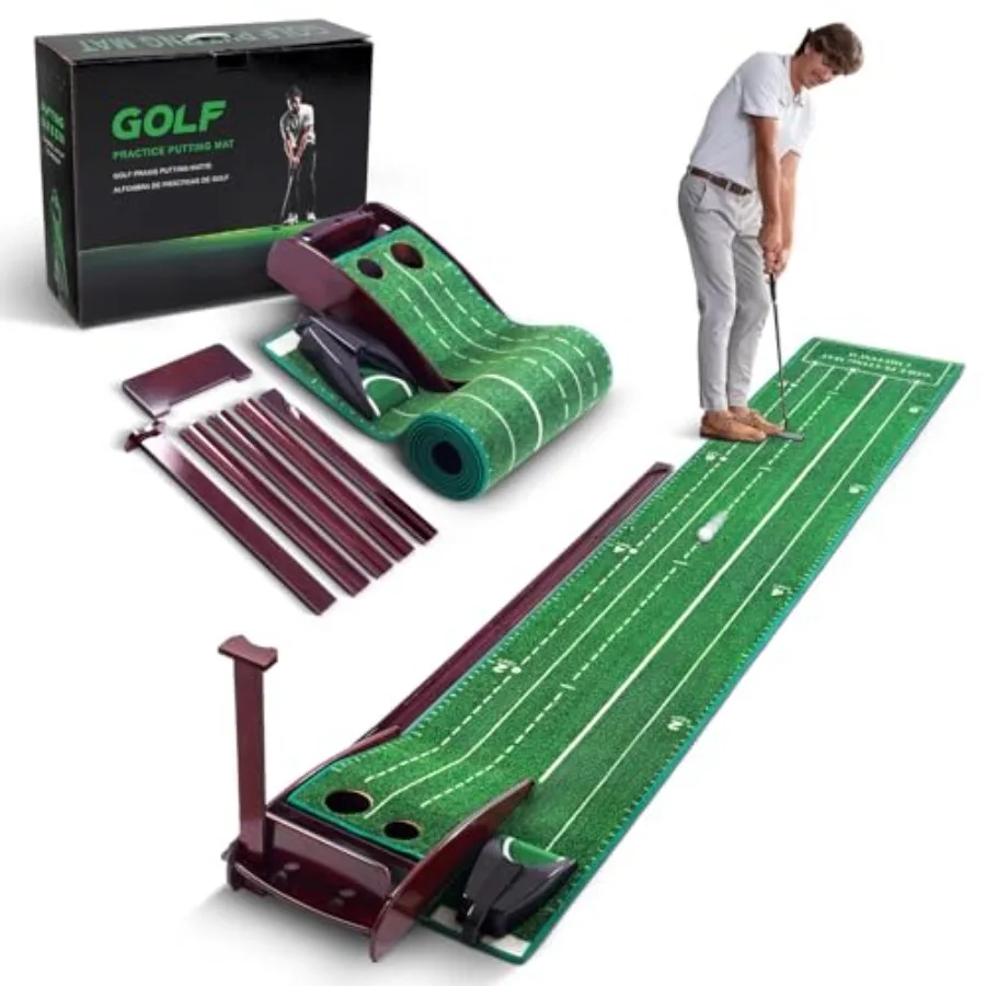 Golf Putting Green for Indoors - Putting Mat with Automatic Ball Return Machine, Mini Golf Pratice Training Equipment at Home o
Golf Putting Green for Indoors - Putting Mat with Automatic Ball Return Machine, Mini Golf Pratice Training Equipment at Home o