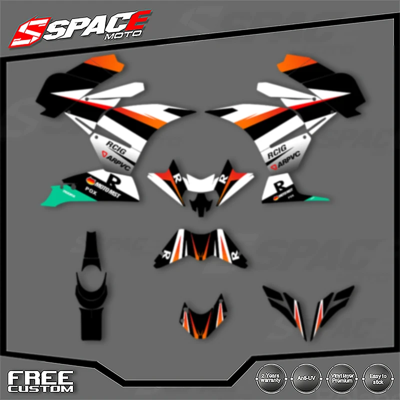 SPACE Custom Motorcycle Graphics For KTM 2014 2015 2016 RC 14-16 RC250 390 Decal Stickers Kits 003
SPACE Custom Motorcycle Graphics For KTM 2014 2015 2016 RC 14-16 RC250 390 Decal Stickers Kits 003