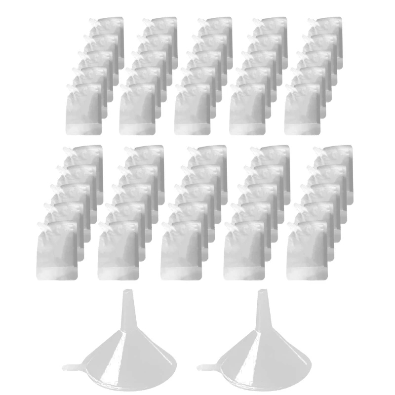50pcs Plastic Stand Up Drink Bags Transparent Nozzle Bag Outdoor Travel Camping Liquid Milk Juice Sealing Storage Bags
50pcs Plastic Stand Up Drink Bags Transparent Nozzle Bag Outdoor Travel Camping Liquid Milk Juice Sealing Storage Bags