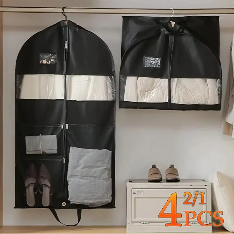 1-4 шт. пылезащитный чехол для домашней одежды, утолщенный нетканый мешок для хранения пуховика, подвесной мешок для гардероба, мешок для пыли с несколькими сетками
1-4 шт. пылезащитный чехол для домашней одежды, утолщенный нетканый мешок для хранения пуховика, подвесной мешок для гардероба, мешок для пыли с несколькими сетками