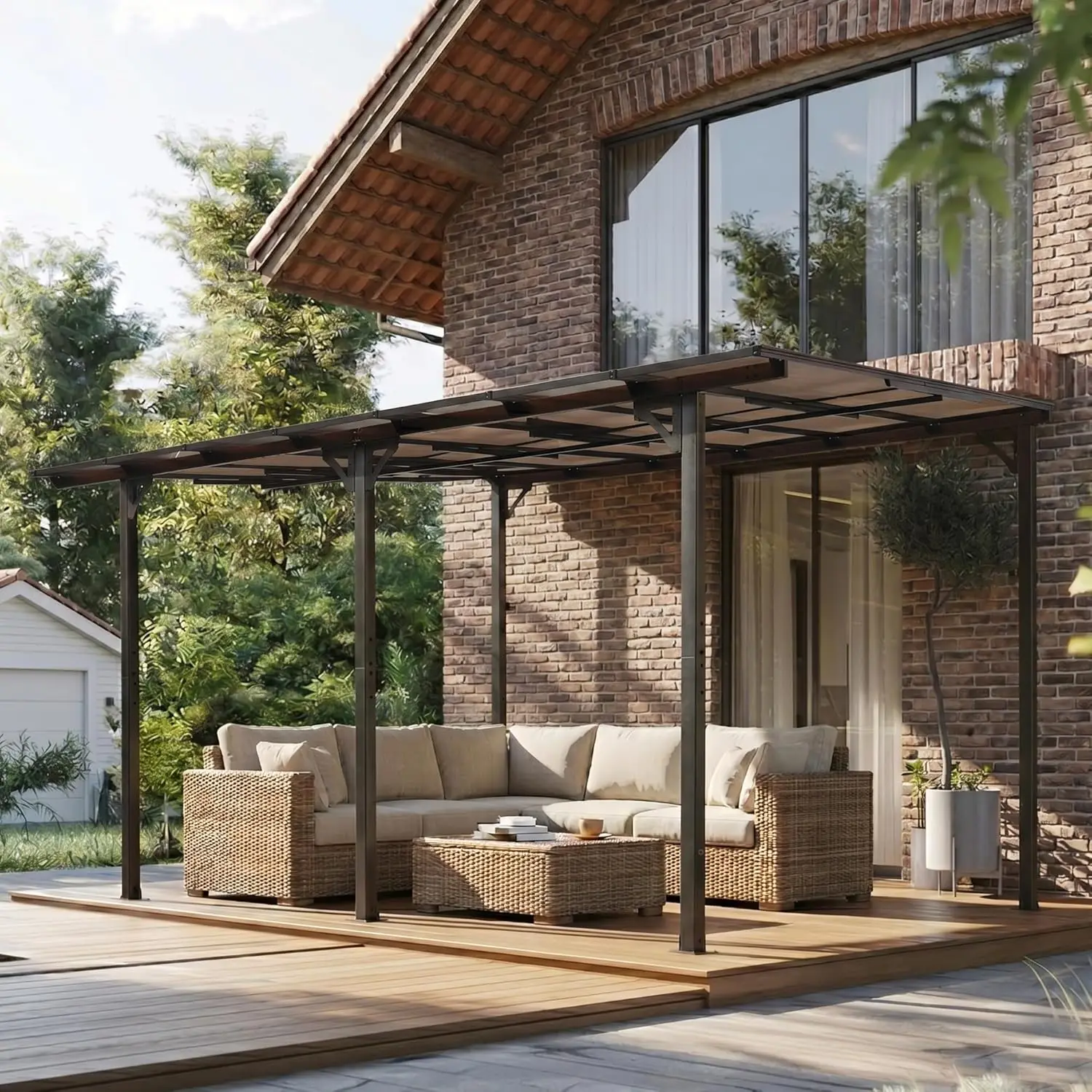 Wall-Mounted Lean-to Gazebo, Hardtop Patio Gazebo with Reinforced Steel Frame, Weather-Resistant Roof, Heavy-Duty, Custom
Wall-Mounted Lean-to Gazebo, Hardtop Patio Gazebo with Reinforced Steel Frame, Weather-Resistant Roof, Heavy-Duty, Custom