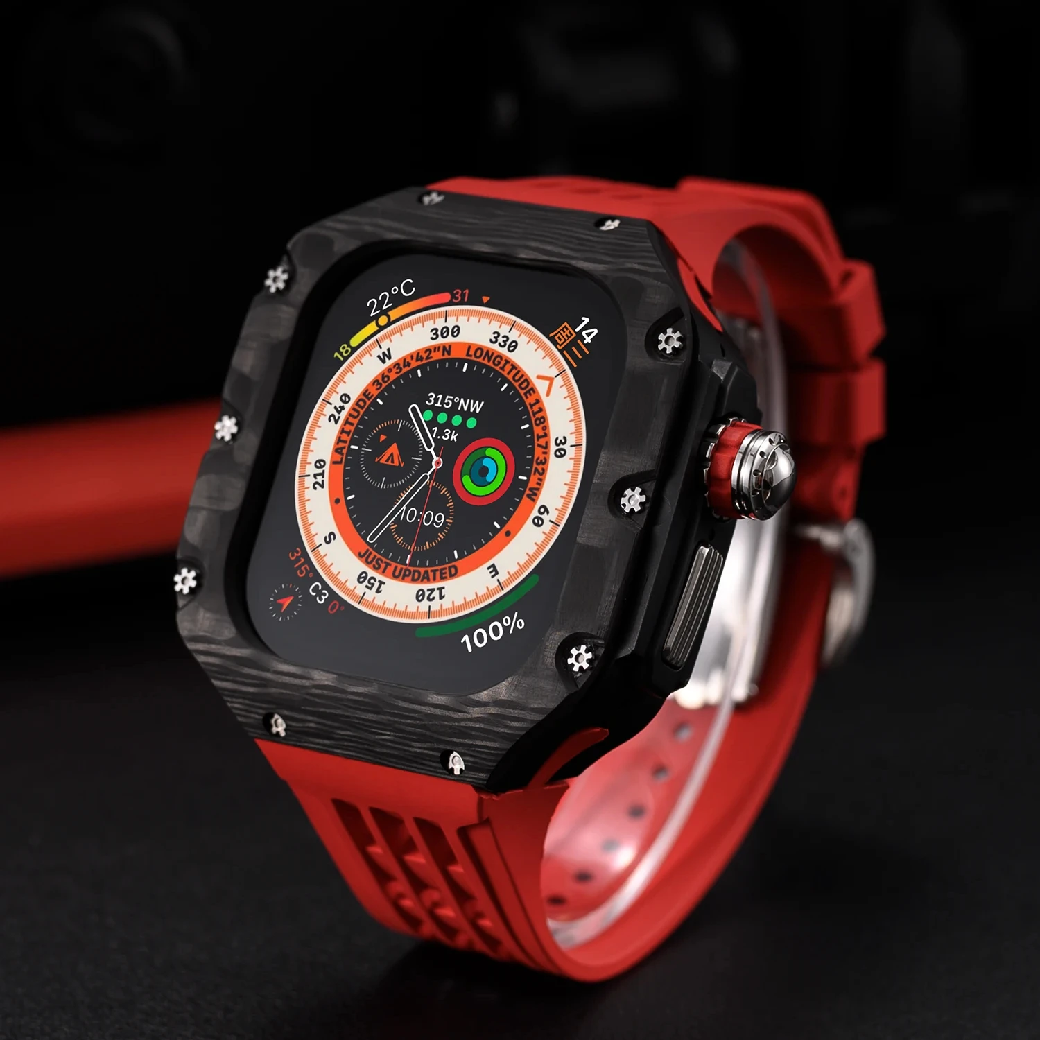 For Watch Ultra/Ultra 2 49mm Replacement Strap Fluoroelastomer Carbon Fiber Cover Accessories
For Watch Ultra/Ultra 2 49mm Replacement Strap Fluoroelastomer Carbon Fiber Cover Accessories