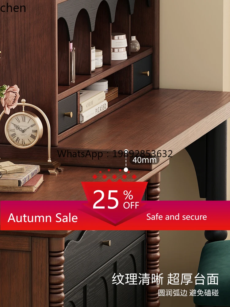 Solid Wood Dressing Table and Chest of Drawers Integrated Storage Organizer Dressing Table
Solid Wood Dressing Table and Chest of Drawers Integrated Storage Organizer Dressing Table