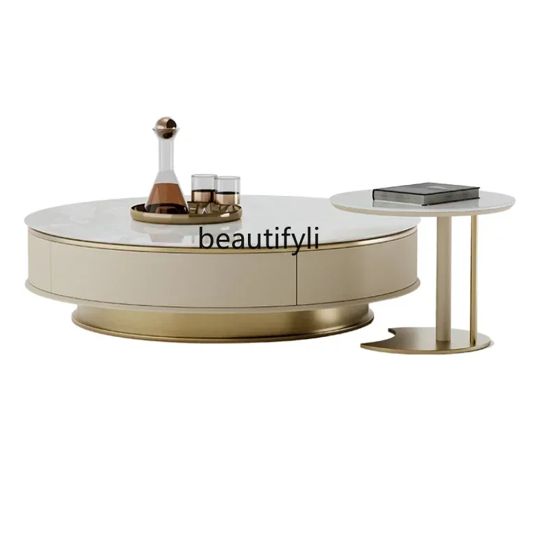 Modern light luxury coffee table, large flat-floor home use, designer living room round coffee table marble
Modern light luxury coffee table, large flat-floor home use, designer living room round coffee table marble