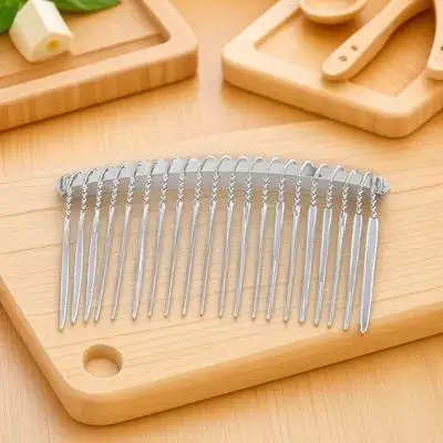 20 Teeth 7.8cm Iron Hair Comb Silver Metal Bridal Wedding Veil Accessory Craft DIY Hairpiece Decorative Bone Combs Clips
20 Teeth 7.8cm Iron Hair Comb Silver Metal Bridal Wedding Veil Accessory Craft DIY Hairpiece Decorative Bone Combs Clips