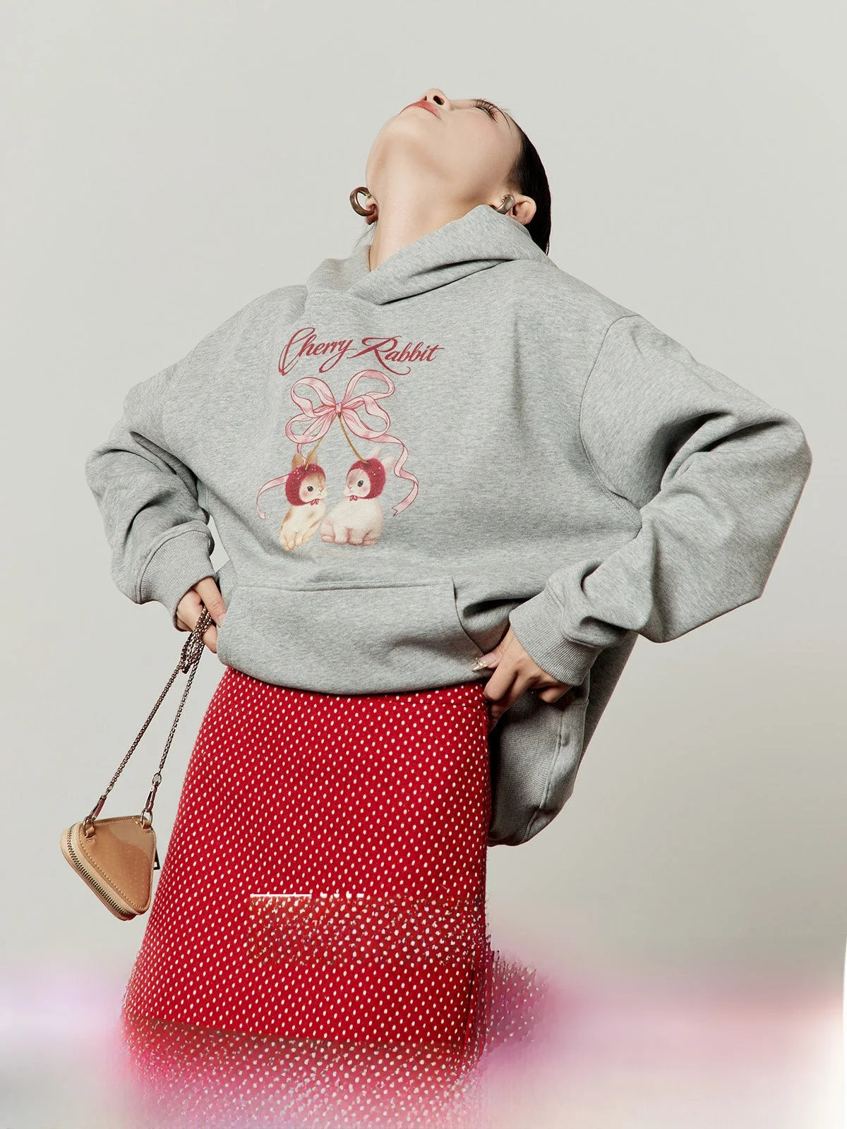 Cherry Double Rabbit Flower Grey Fleece Hoodie Women's round Neck Spring New Style Casual Comfortable Long Sleeve Sweatshirt
Cherry Double Rabbit Flower Grey Fleece Hoodie Women's round Neck Spring New Style Casual Comfortable Long Sleeve Sweatshirt