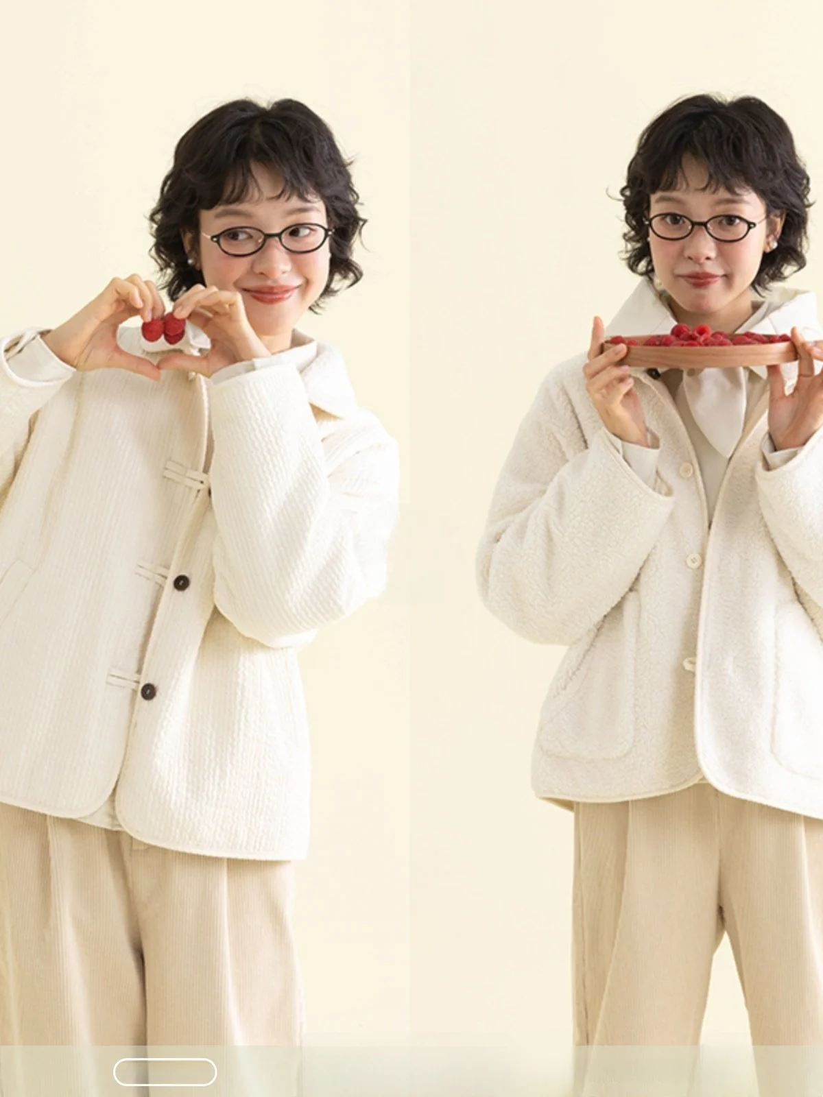 Двусторонняя куртка с воротником Питер Пэн из овечьей шерсти и хлопка, ткань особой текстуры GOOZA "eep", ретро-стиль, утепленная, с длинными рукавами
Двусторонняя куртка с воротником Питер Пэн из овечьей шерсти и хлопка, ткань особой текстуры GOOZA "eep", ретро-стиль, утепленная, с длинными рукавами