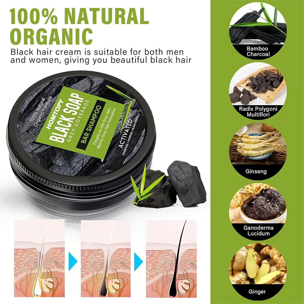 Charcoal+Ginseng+Black Bean Extract Hair Care Shampoo Shampoo Formulate Soap Grey Natural Hair Soap Turning Black H6E3
Charcoal+Ginseng+Black Bean Extract Hair Care Shampoo Shampoo Formulate Soap Grey Natural Hair Soap Turning Black H6E3