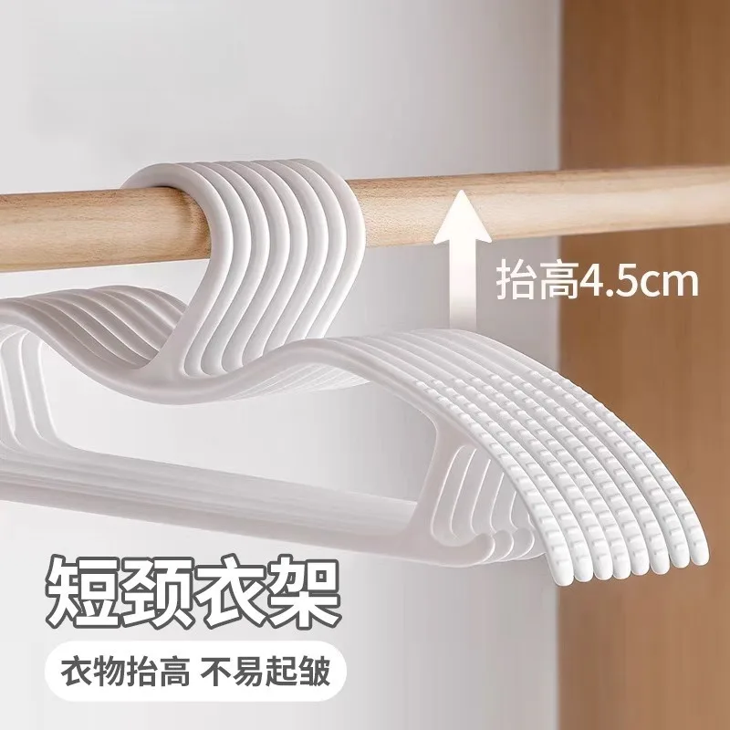 10PCS Short Neck Plastic Clothes Hanger Anti Slip No Trace Anti Shoulder Angle Space Saving Household Slim Garment Racks Storage
10PCS Short Neck Plastic Clothes Hanger Anti Slip No Trace Anti Shoulder Angle Space Saving Household Slim Garment Racks Storage