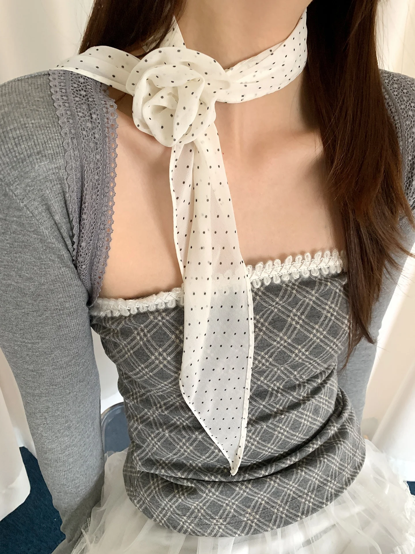Spring New Style Women's Floral Silk Scarf Thin Bow Necktie Korean Style Small Decorative Shawl Trendy Headwear Accessory
Spring New Style Women's Floral Silk Scarf Thin Bow Necktie Korean Style Small Decorative Shawl Trendy Headwear Accessory