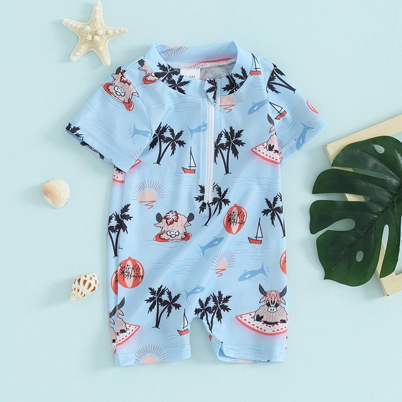 Baby Boy Swimsuit Rashguard Cartoon Print Bathing Suit Toddler Zipper Swimwear 6 9 12 18Months 2T 3T
Baby Boy Swimsuit Rashguard Cartoon Print Bathing Suit Toddler Zipper Swimwear 6 9 12 18Months 2T 3T