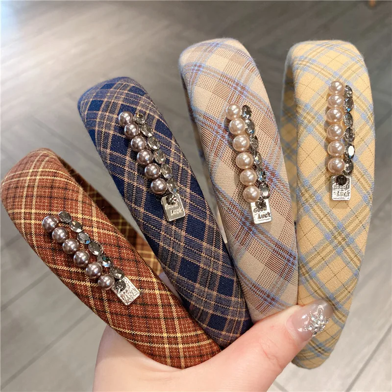 Luxury, fashionable and high-end color blocked plaid headband - Women's new pearl headband - Daily headband hair accessories
Luxury, fashionable and high-end color blocked plaid headband - Women's new pearl headband - Daily headband hair accessories
