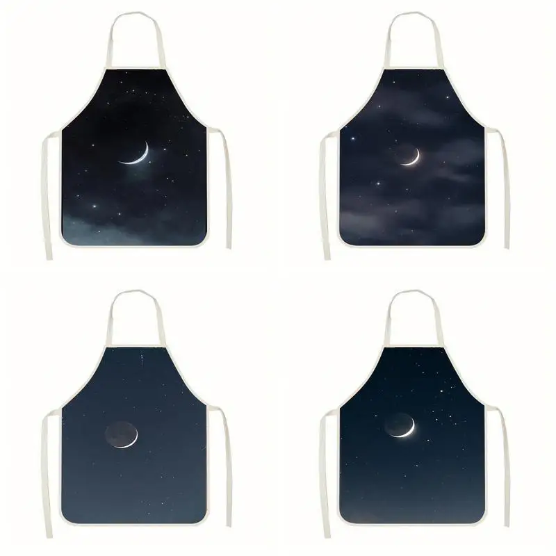 Moonlit Night Aprons Linen Apron, Suitable For Kitchen Cooking, Parent-Child Interaction, Painting And Other Scenarios
Moonlit Night Aprons Linen Apron, Suitable For Kitchen Cooking, Parent-Child Interaction, Painting And Other Scenarios