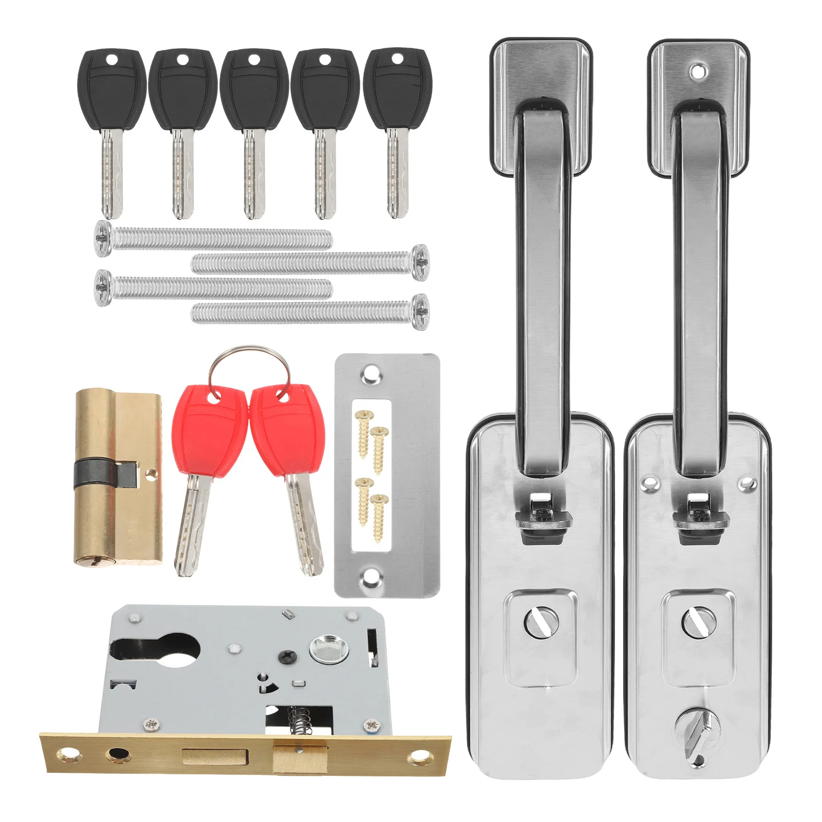 1Set Entry Door Lock Handle Set Heavy Duty Stainless Steel Anti-Theft Front Door Lever for Home Store Exterior Security Use
1Set Entry Door Lock Handle Set Heavy Duty Stainless Steel Anti-Theft Front Door Lever for Home Store Exterior Security Use