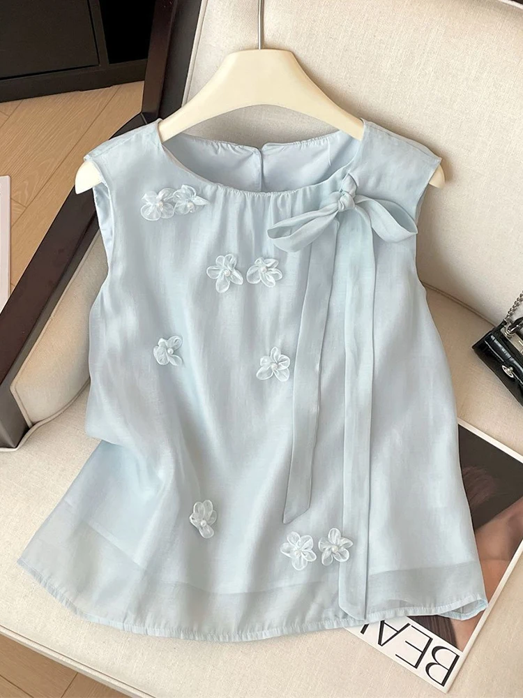 Jmprs Sweet Bow 3D Floral Tanks Women Elegant Loose O Neck Fashion Tanks Korean Summer Casual Sleeveless Chic Female New Tops
Jmprs Sweet Bow 3D Floral Tanks Women Elegant Loose O Neck Fashion Tanks Korean Summer Casual Sleeveless Chic Female New Tops