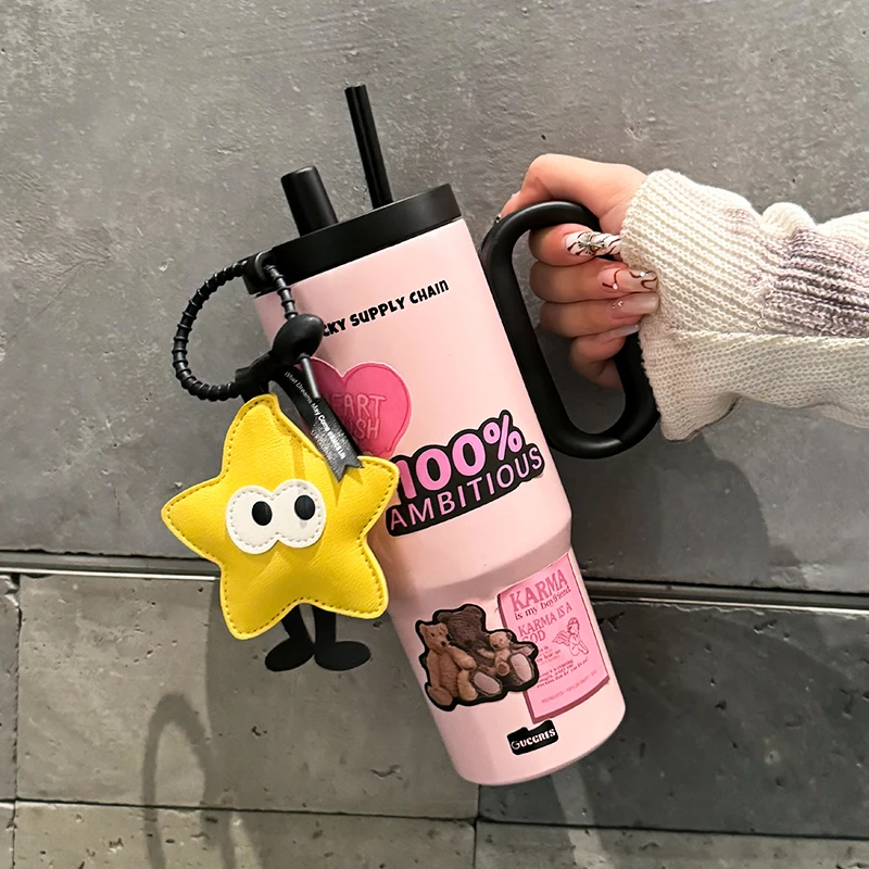High-value Bingba cup large-capacity stainless steel thermos cup women's office straw water cup gift
High-value Bingba cup large-capacity stainless steel thermos cup women's office straw water cup gift