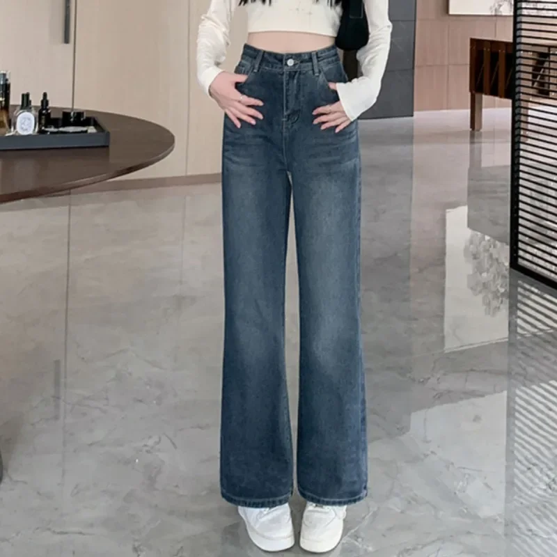 Streetwear Jeans for Women Loose Straight Ins Vibe Cool Washed All-match Casual New College Young Simple Do Old Spring Autumn
Streetwear Jeans for Women Loose Straight Ins Vibe Cool Washed All-match Casual New College Young Simple Do Old Spring Autumn