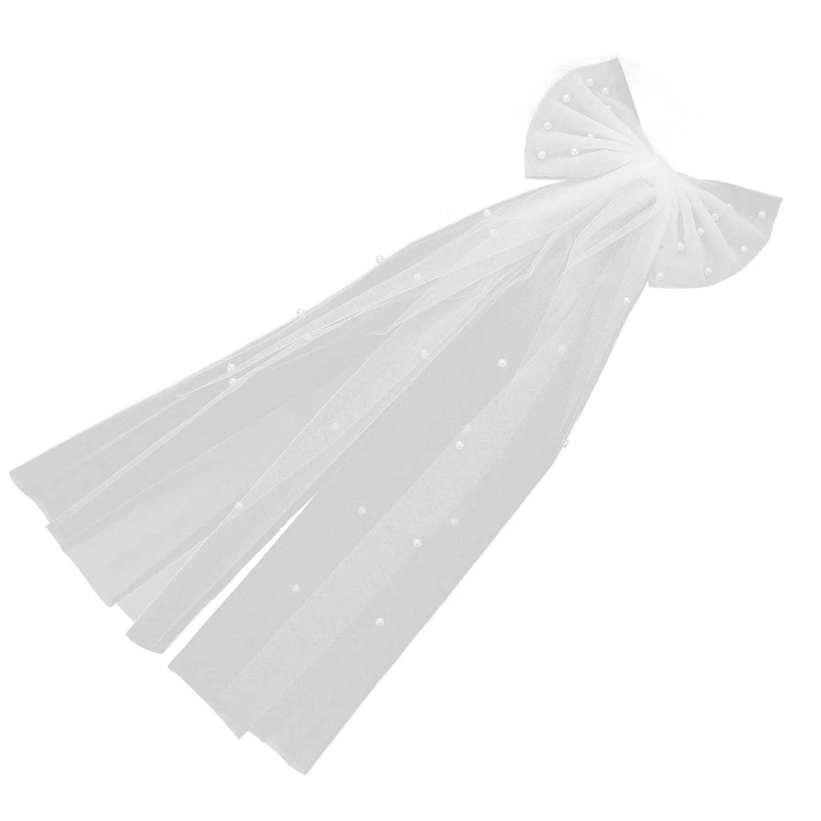 Elegant Bridal Veil Hair Clip White Faux Pearl Bow Wedding Bride Hair Accessory Bridal Headpiece for Engagement Photoshoot
Elegant Bridal Veil Hair Clip White Faux Pearl Bow Wedding Bride Hair Accessory Bridal Headpiece for Engagement Photoshoot