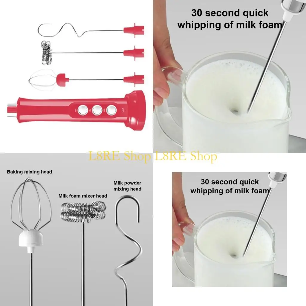 L8RE Rechargeable Electric Milk Frother Handheld Foamer 3 Speed Mixer Foam Maker
L8RE Rechargeable Electric Milk Frother Handheld Foamer 3 Speed Mixer Foam Maker