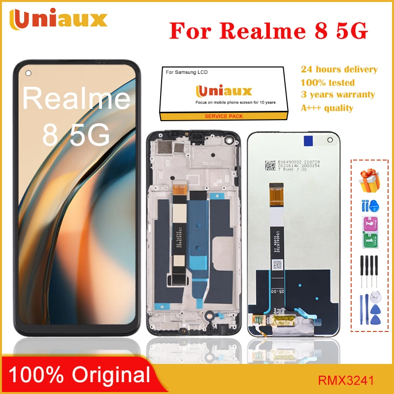 For Realme 8 5G Mobile Phone LCD Screen Display assembly Touch Screen LCD Panel Replacement
For Realme 8 5G Mobile Phone LCD Screen Display assembly Touch Screen LCD Panel Replacement