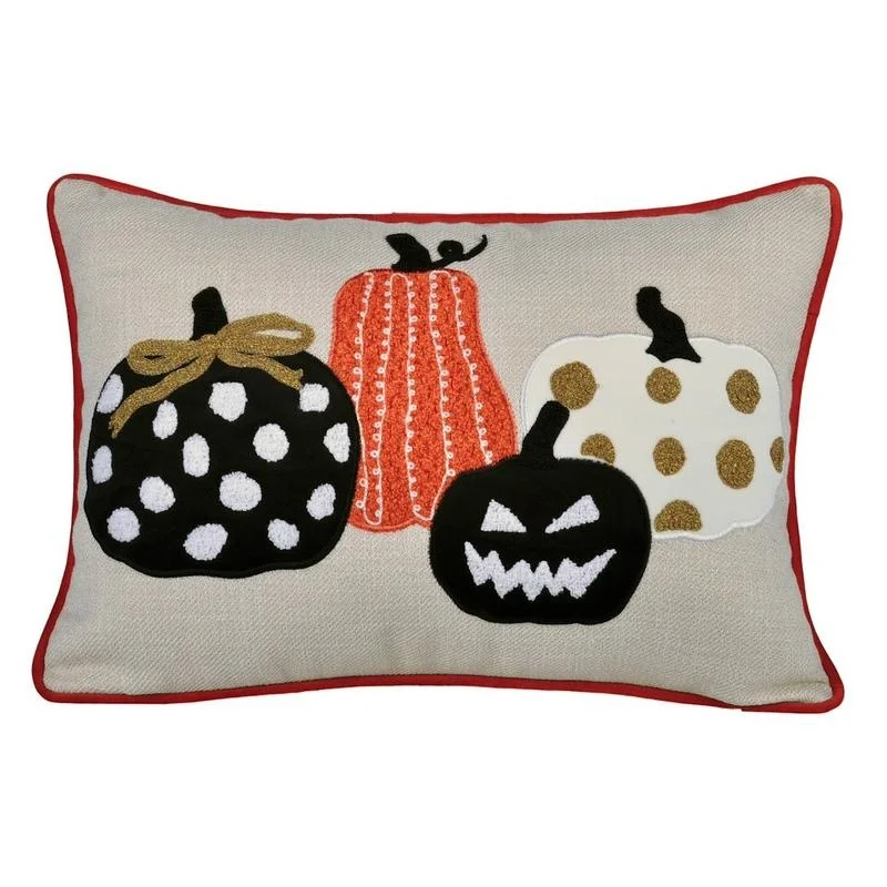 Halloween Pumpkin Embroidered Linen Throw Pillow Set of 2
Halloween Pumpkin Embroidered Linen Throw Pillow Set of 2