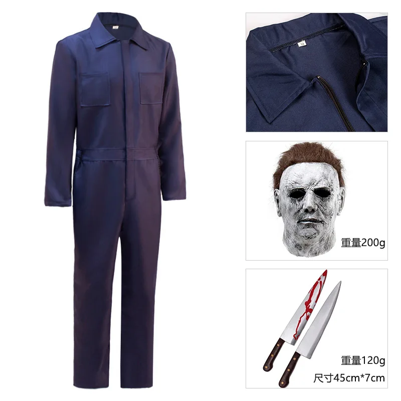Michael Outfits Halloween Myers Cosplay Costume Anime Bloody Killer for Adult Men Women Cos Jumpsuit Horror Mask Party Costume
Michael Outfits Halloween Myers Cosplay Costume Anime Bloody Killer for Adult Men Women Cos Jumpsuit Horror Mask Party Costume