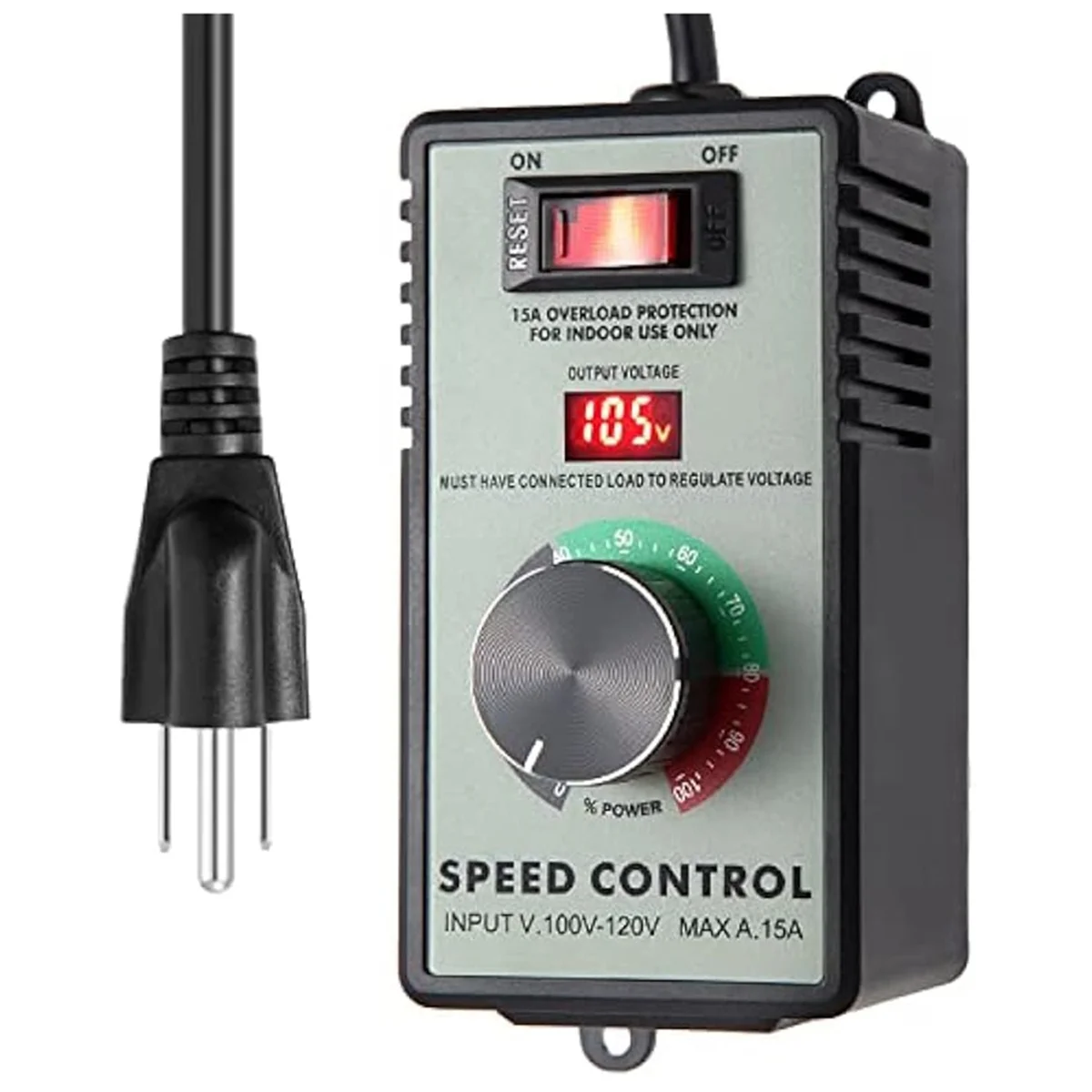 US Plug,AC Motor Speed Controller,15A Max, AC Electric Fan Variable Speed Controller Electronic Voltage Regulator
US Plug,AC Motor Speed Controller,15A Max, AC Electric Fan Variable Speed Controller Electronic Voltage Regulator