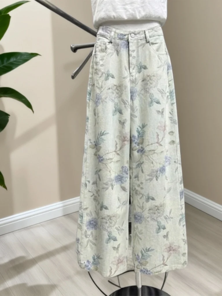 Spring High Waist Wide Leg Jeans Women's Fashion Casual Loose Fit Floor Length Pants Versatile Denim Long Trousers
Spring High Waist Wide Leg Jeans Women's Fashion Casual Loose Fit Floor Length Pants Versatile Denim Long Trousers