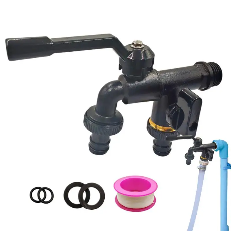 Outdoor Faucet With Double Outlet Double Taps Brass Water Faucet 1/2 Inch Inlet Wall Mount Heavy Duty Faucet Frost-Proof Hose
Outdoor Faucet With Double Outlet Double Taps Brass Water Faucet 1/2 Inch Inlet Wall Mount Heavy Duty Faucet Frost-Proof Hose