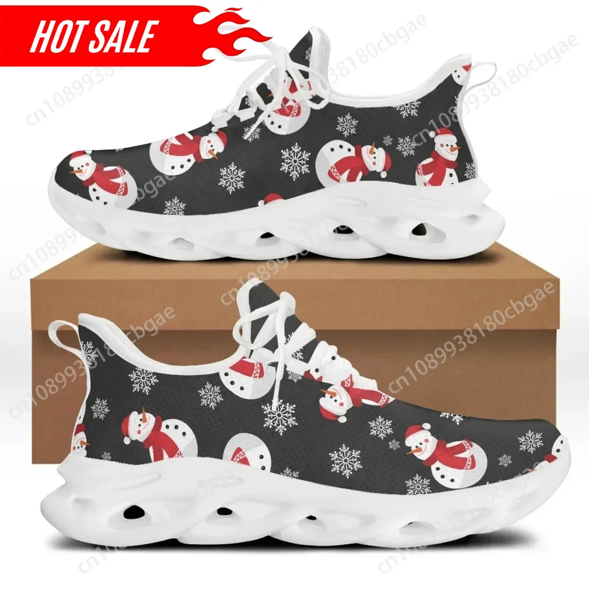 Hot Chrismas Snowman Design Women Flats Thick Bottom Sneakers Mesh Ladies Shoes Light Casual Spring Summer Sport Shoes
Hot Chrismas Snowman Design Women Flats Thick Bottom Sneakers Mesh Ladies Shoes Light Casual Spring Summer Sport Shoes