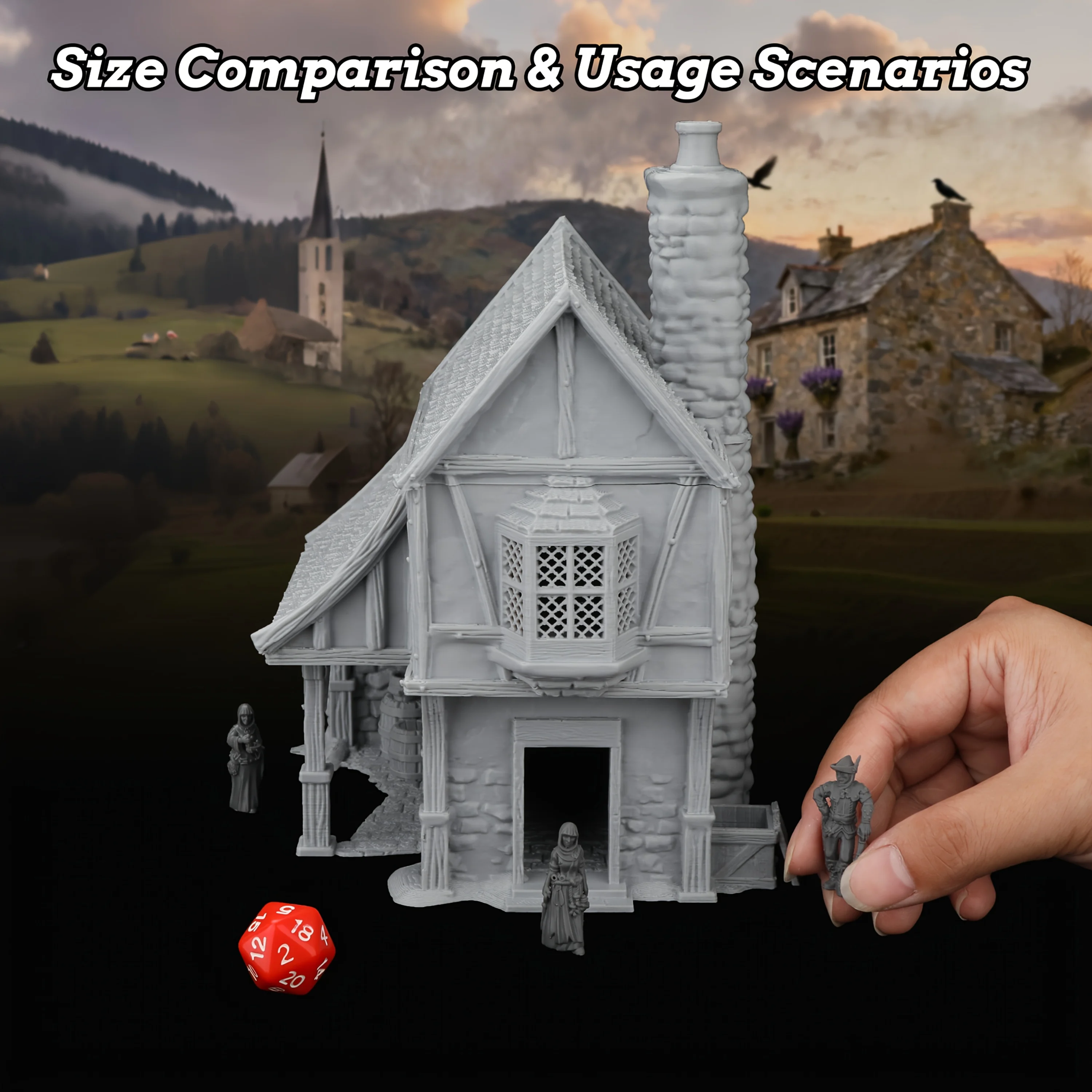 TRPG Post House Mini Terrain Building | Enhance RPG Campaigns, Perfect Tabletop Game Accessory, Gift for Role-Playing Gamers
TRPG Post House Mini Terrain Building | Enhance RPG Campaigns, Perfect Tabletop Game Accessory, Gift for Role-Playing Gamers