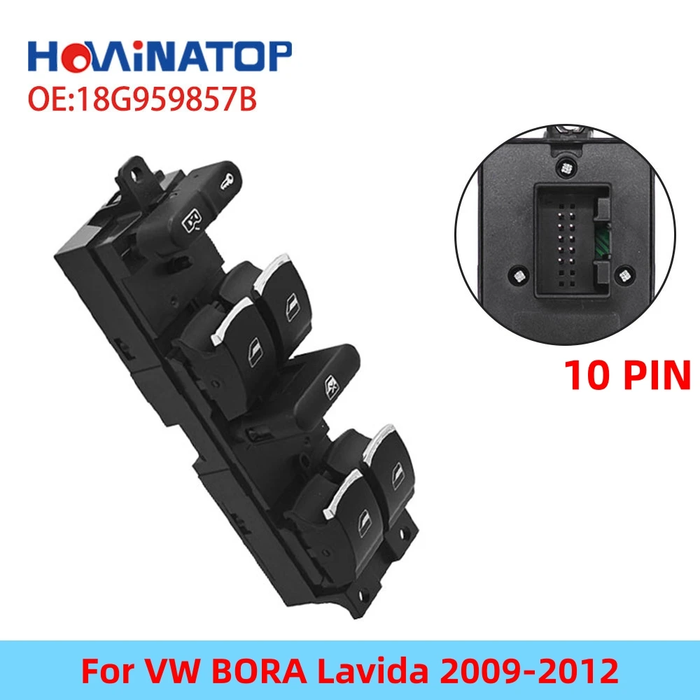 HOWINATOP 18G959857 18G959857B Master Power Window Switch 10Pin With LED Backlight For VW Polo 2006-2012 OEM Replacement
HOWINATOP 18G959857 18G959857B Master Power Window Switch 10Pin With LED Backlight For VW Polo 2006-2012 OEM Replacement