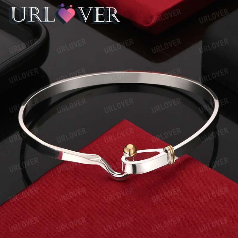Fashion Trend Jewelry 925 Sterling Silver Bangle For Men Woman Valentine's Day Birthday Party Fine Gift Silver Accessories
Fashion Trend Jewelry 925 Sterling Silver Bangle For Men Woman Valentine's Day Birthday Party Fine Gift Silver Accessories