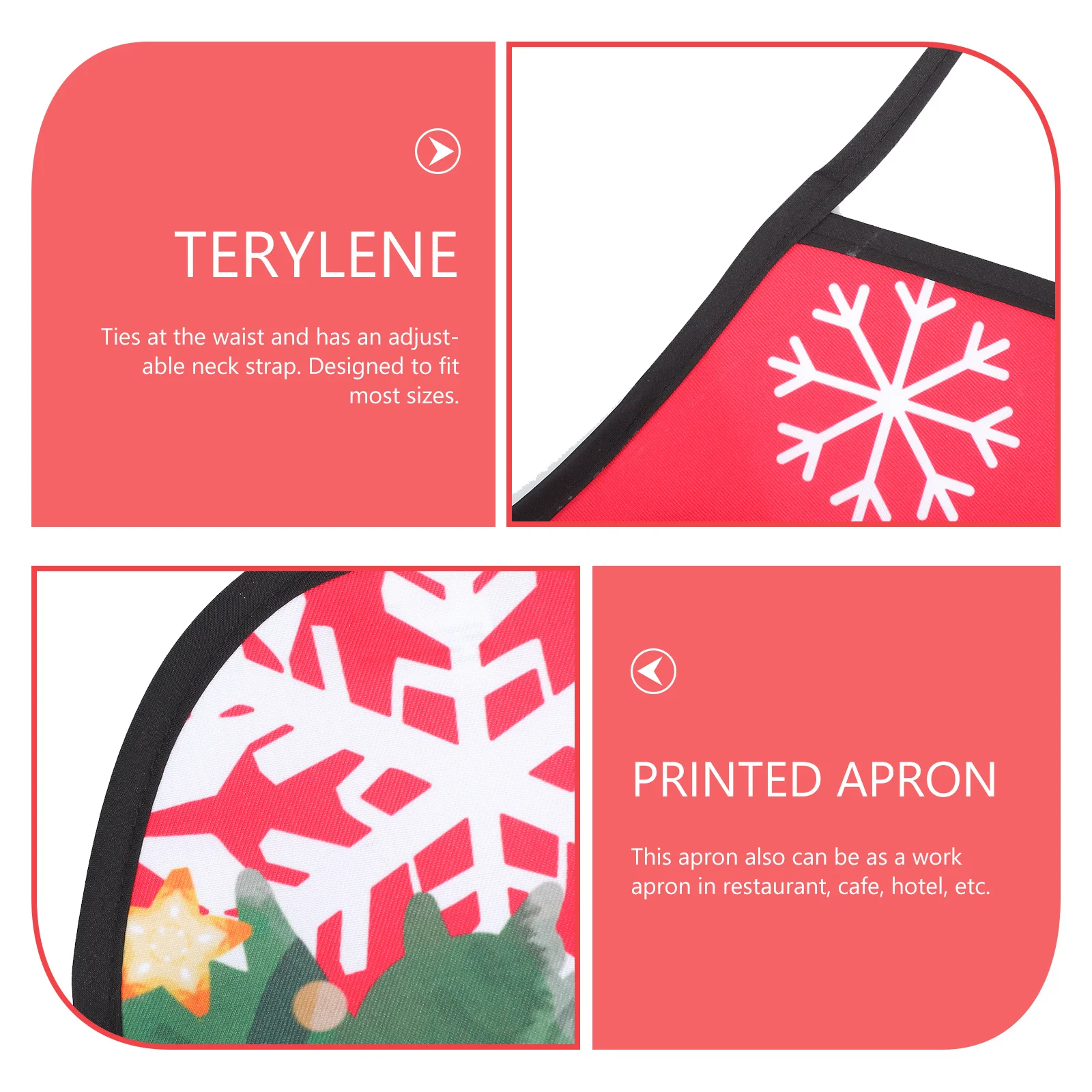 Christmas Apron Printed Waterproof Kitchen One Size Fits Most Adjustable Neck Strap Ties Waist for Cooking Baking Dinner 
Christmas Apron Printed Waterproof Kitchen One Size Fits Most Adjustable Neck Strap Ties Waist for Cooking Baking Dinner