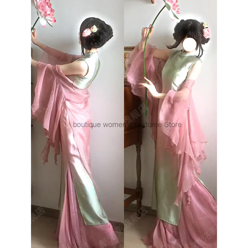 New Chinese-style Gradient Petal Gradient Dyeing Slim-fit Elegant Dress For Women New Summer Long High-end Cheongsam Dress
New Chinese-style Gradient Petal Gradient Dyeing Slim-fit Elegant Dress For Women New Summer Long High-end Cheongsam Dress