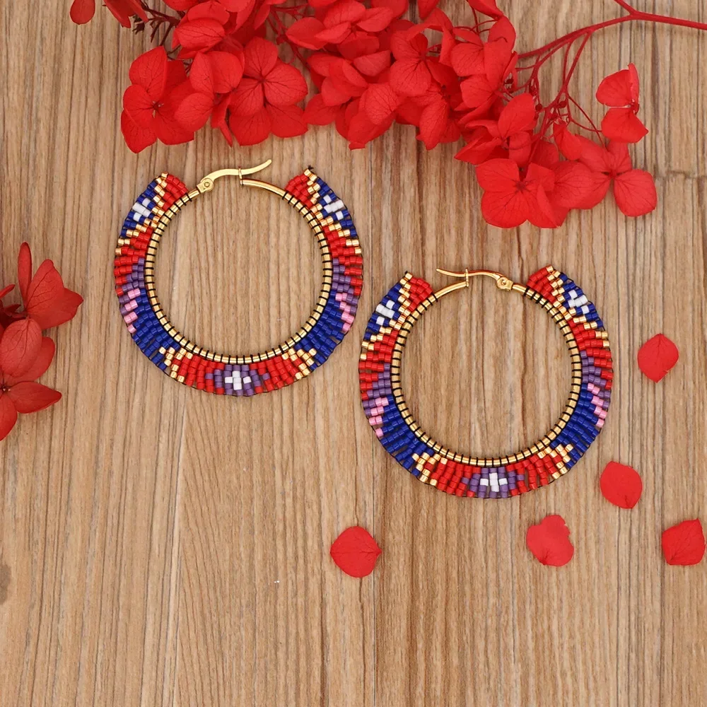 Серьги из бисера Круглый хрома Богемия Геометрический дизайн Ручное вязание Сплав Женский оригинальный прилив Простые серьги из рисовых бусин
Серьги из бисера Круглый хрома Богемия Геометрический дизайн Ручное вязание Сплав Женский оригинальный прилив Простые серьги из рисовых бусин