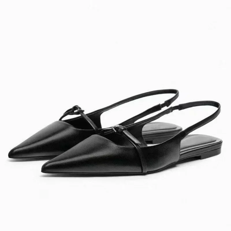 Fashion Women Slingback Flats For Women Summer New Pointed Toe Black Sandals Office Lady Mules Comfort Plus Size Flat Shoes
Fashion Women Slingback Flats For Women Summer New Pointed Toe Black Sandals Office Lady Mules Comfort Plus Size Flat Shoes
