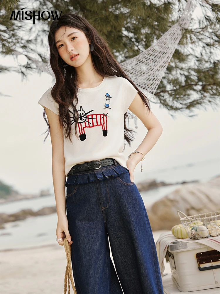 MISHOW Print Office Lady T-shirts Women 2025 Short Sleeve Round Neck Knitted Shirt Female Summer Fashion Slim Tops MXE31Z1241
MISHOW Print Office Lady T-shirts Women 2025 Short Sleeve Round Neck Knitted Shirt Female Summer Fashion Slim Tops MXE31Z1241